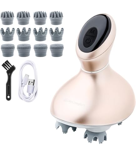 Amazon | 電動頭皮ブラシ EMS ヘッドスパ IPX7防水 3D振動 頭皮エステ